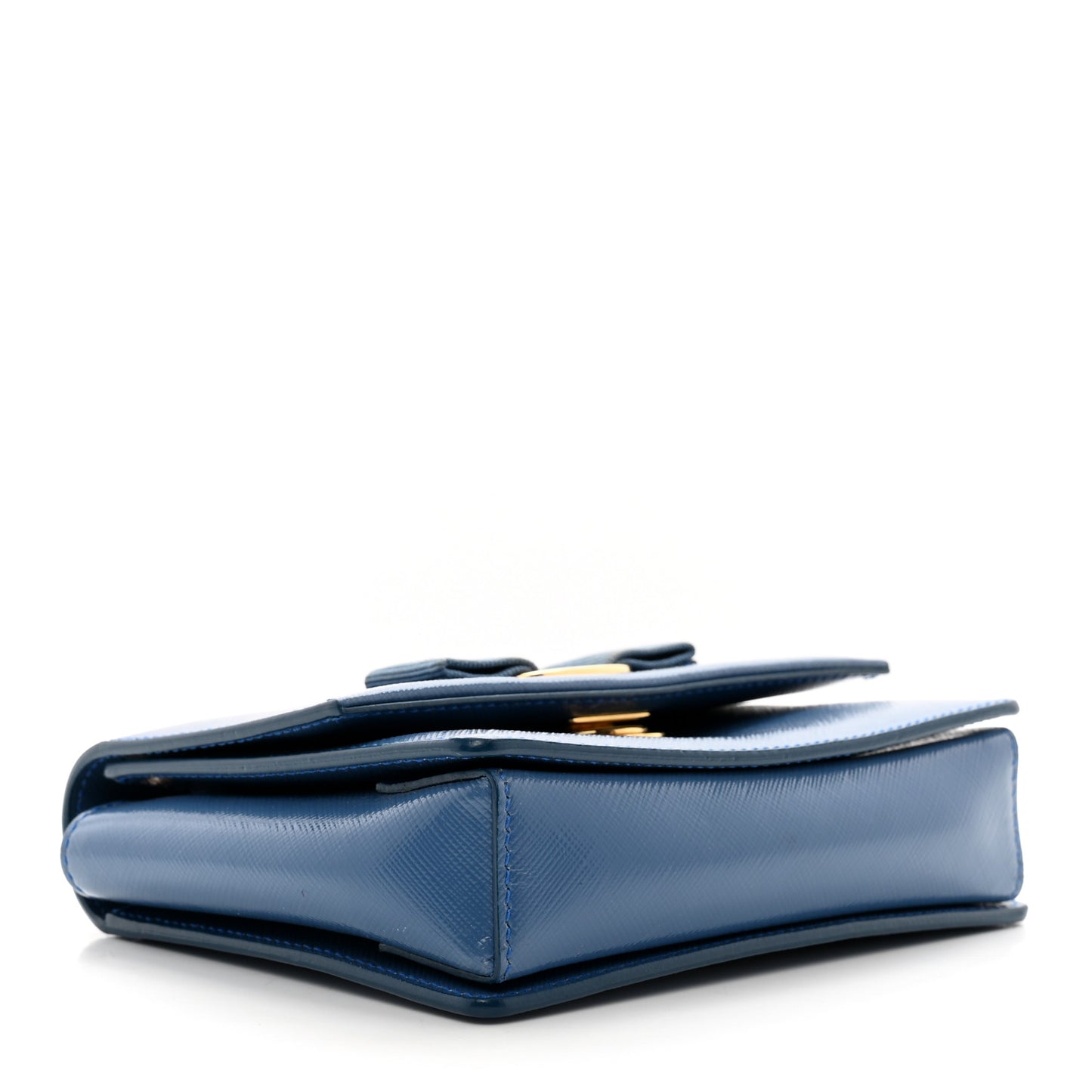 Hammered Calfskin Mini Vara Bow Crossbody Bag Blue