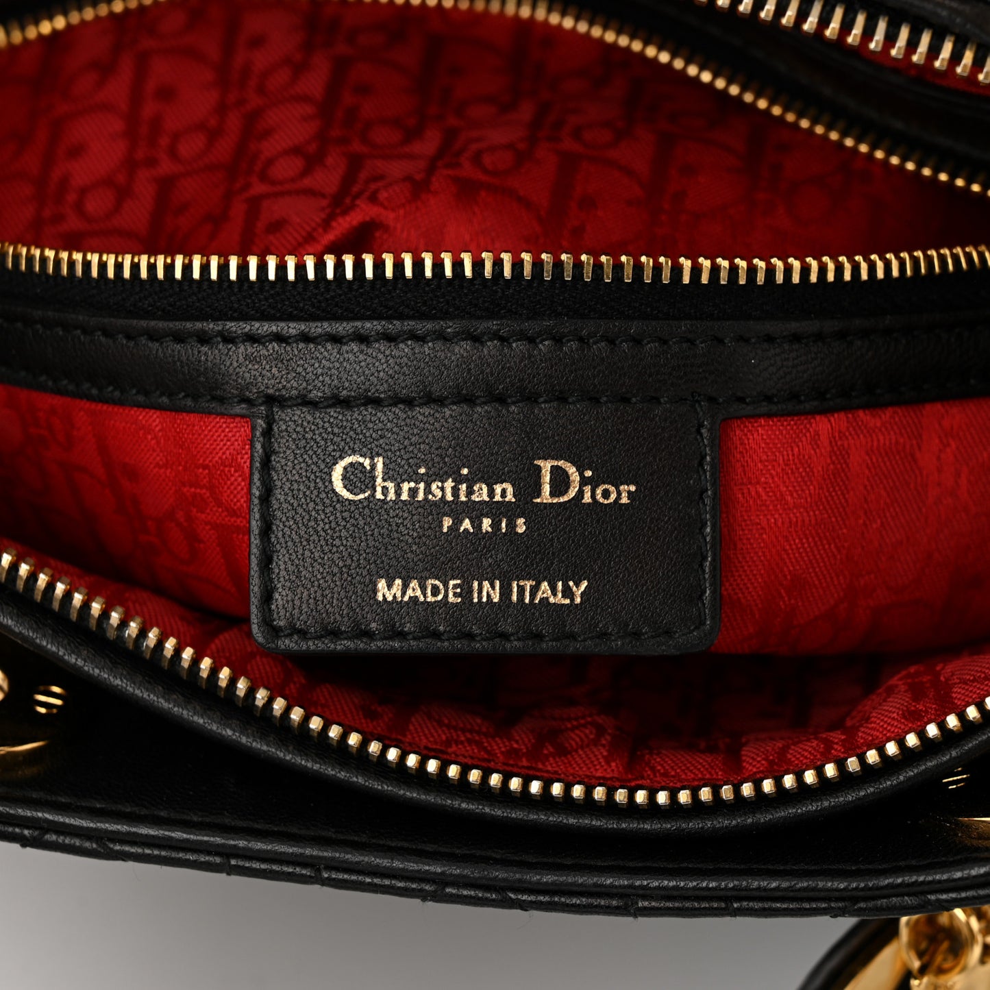 Lambskin Cannage Large Lady Dior Black