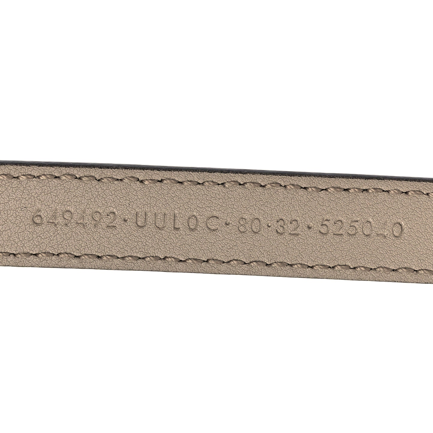 GG Supreme Monogram Jackie 1961 15mm Belt 80 32 Beige Brown