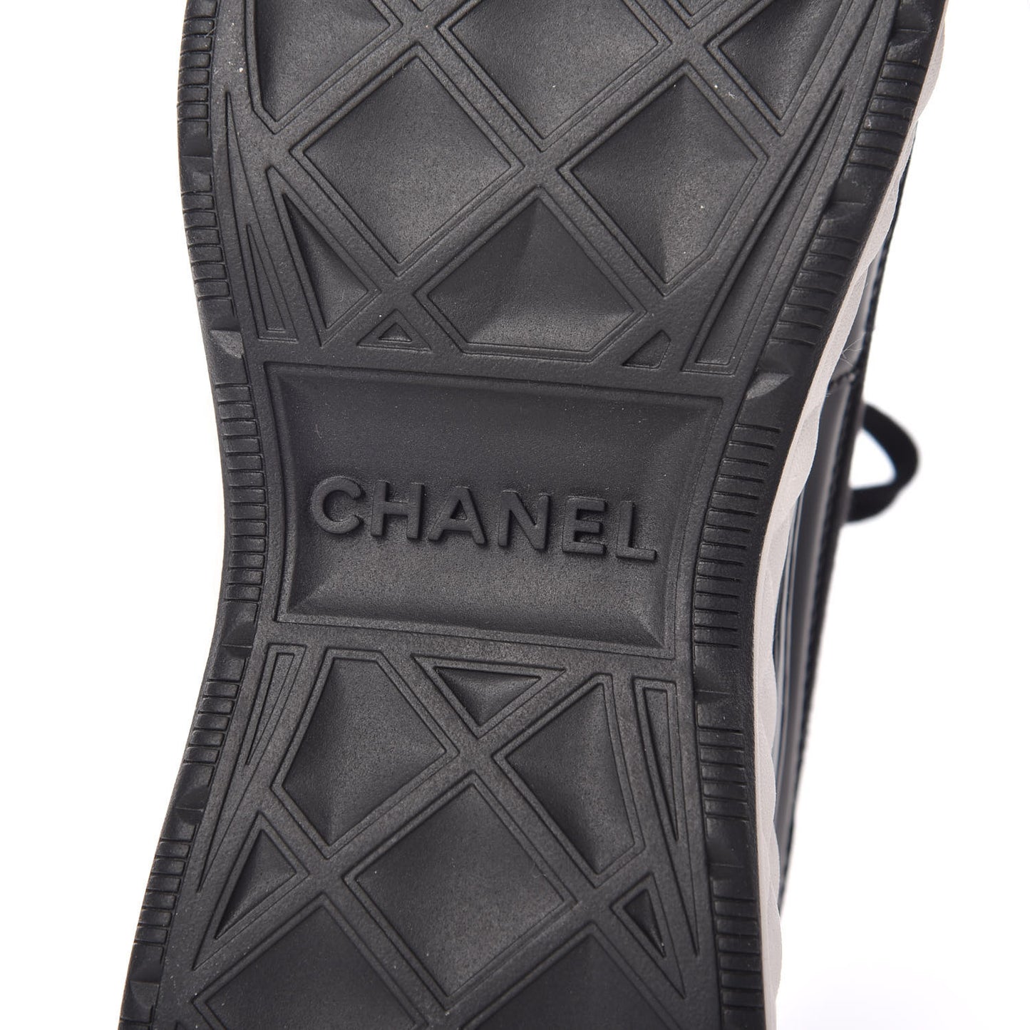 Velvet Calfskin Mixed Fibers CC Sneakers 37 Black