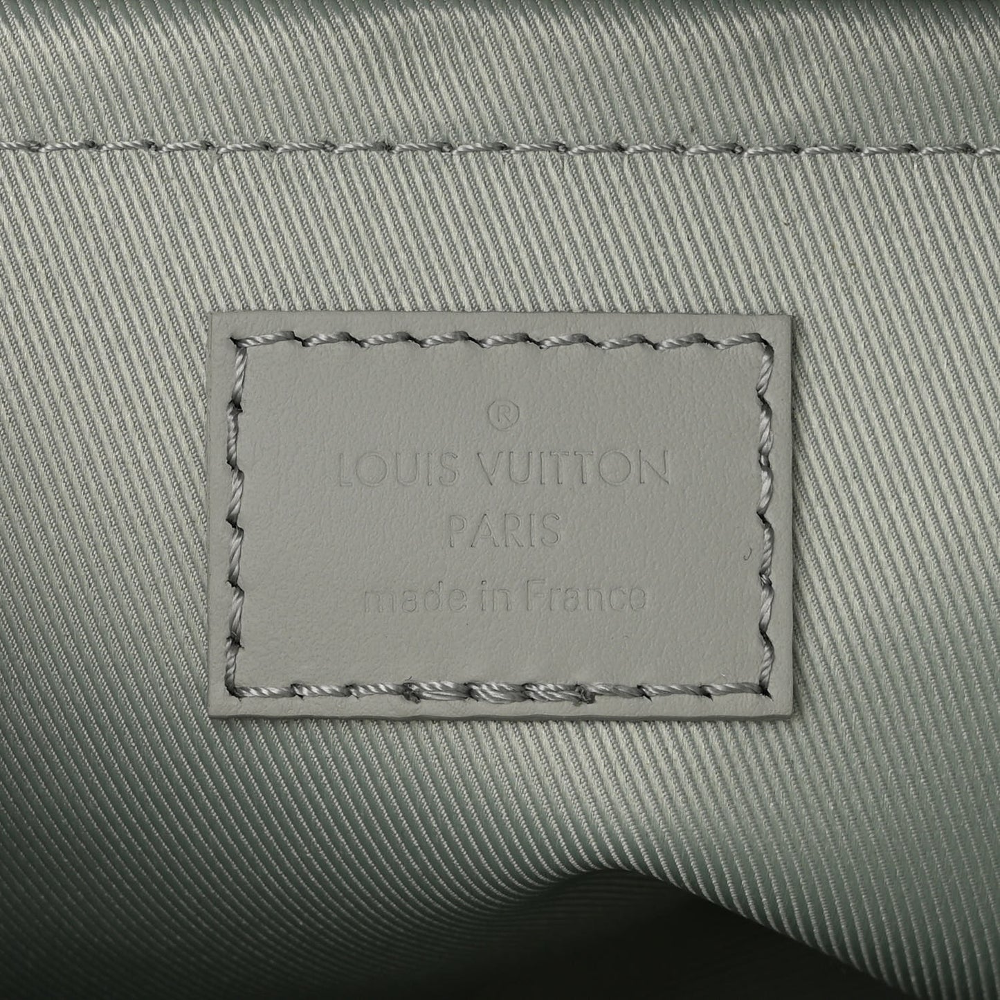Taurillon Monogram S Lock Messenger Mineral Gray
