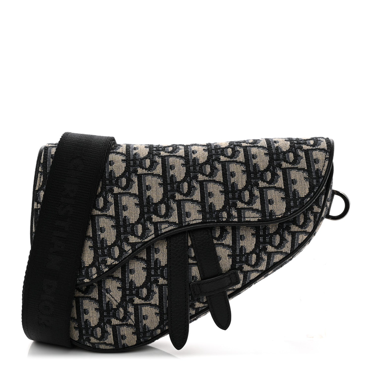 Christian Dior Oblique Mens Mini Saddle Bag Blue 1889402