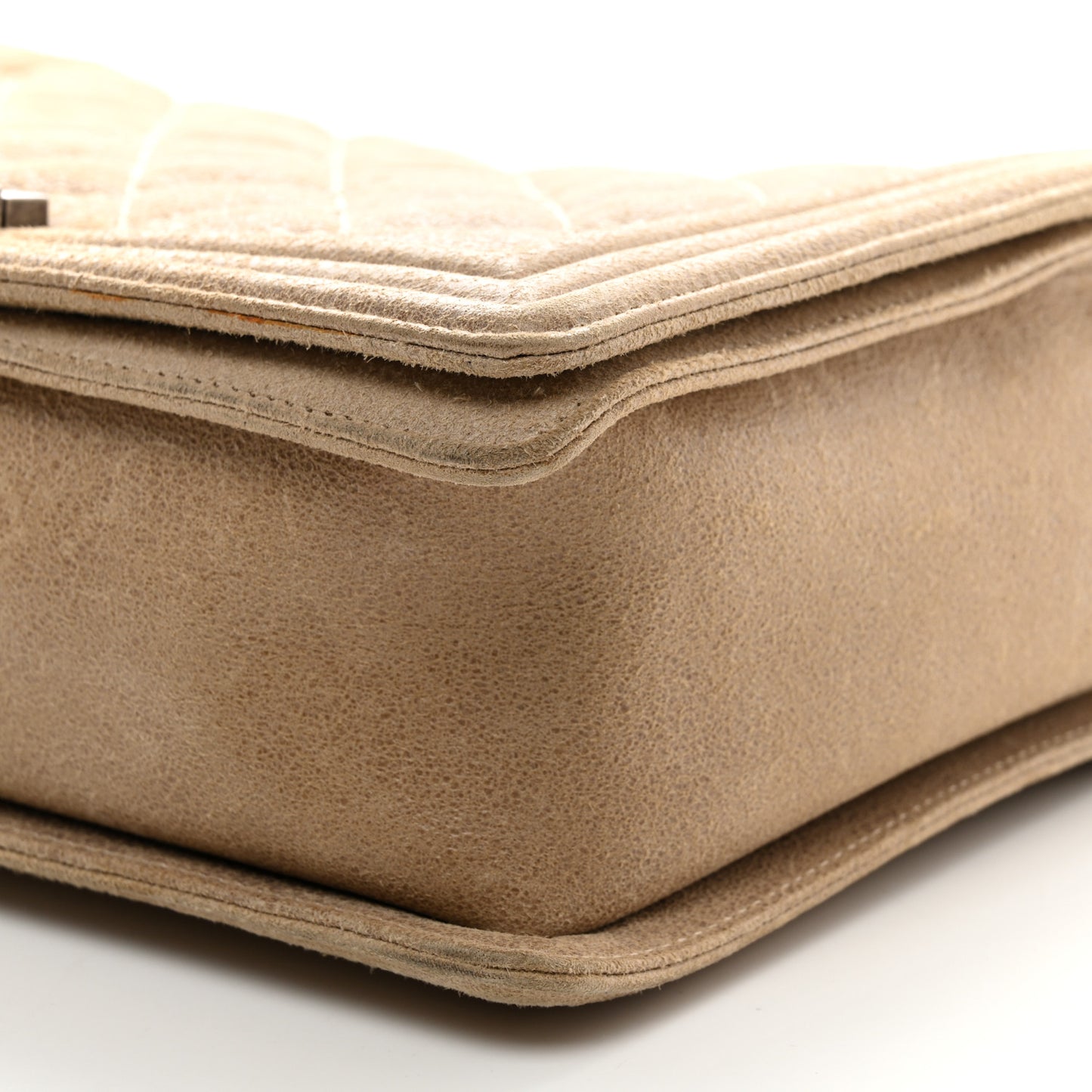 Nubuck Quilted New Medium Gentle Boy Flap Beige
