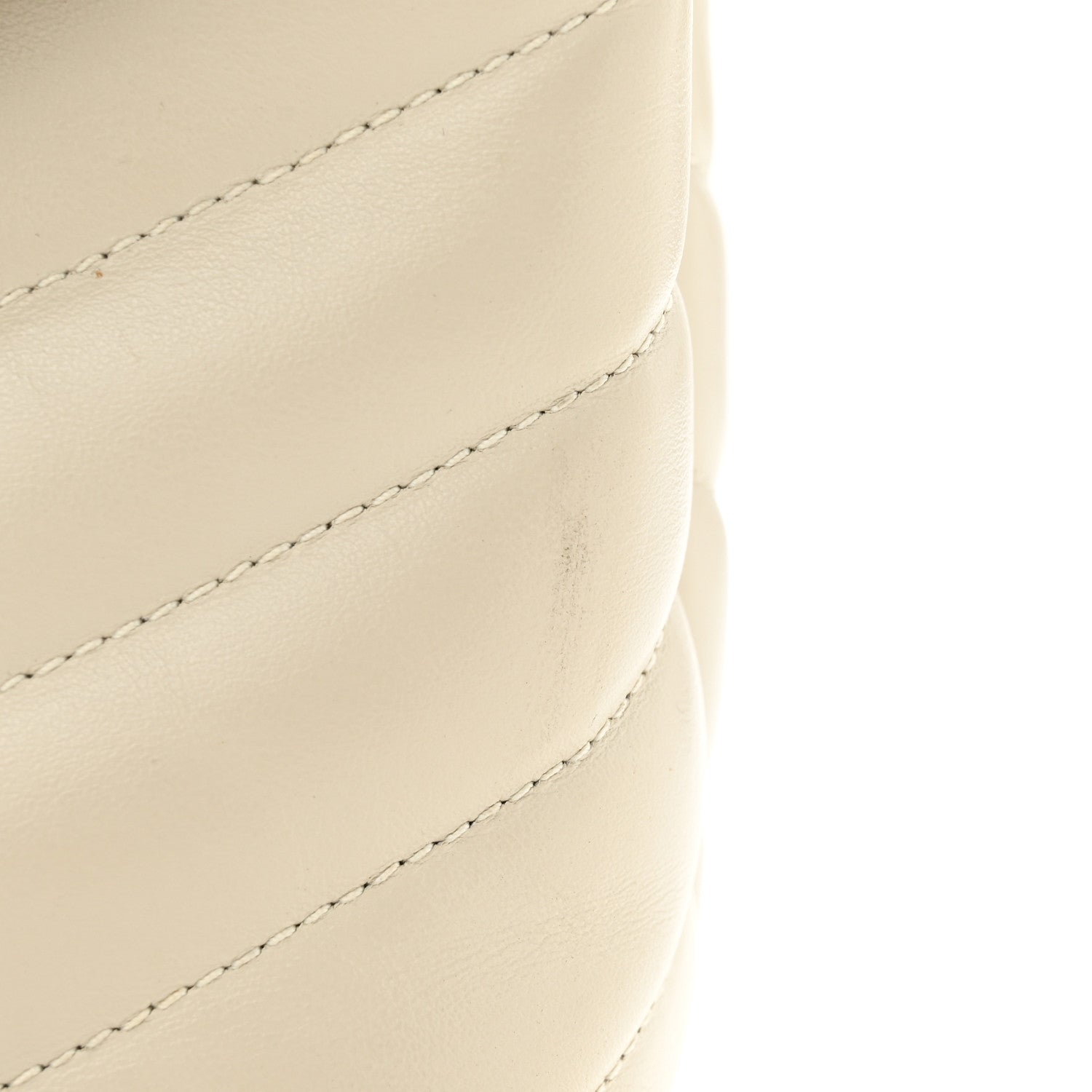 Saint Laurent Calfskin Y Quilted Monogram Small Loulou Chain Satchel Crema Soft 12 of 13