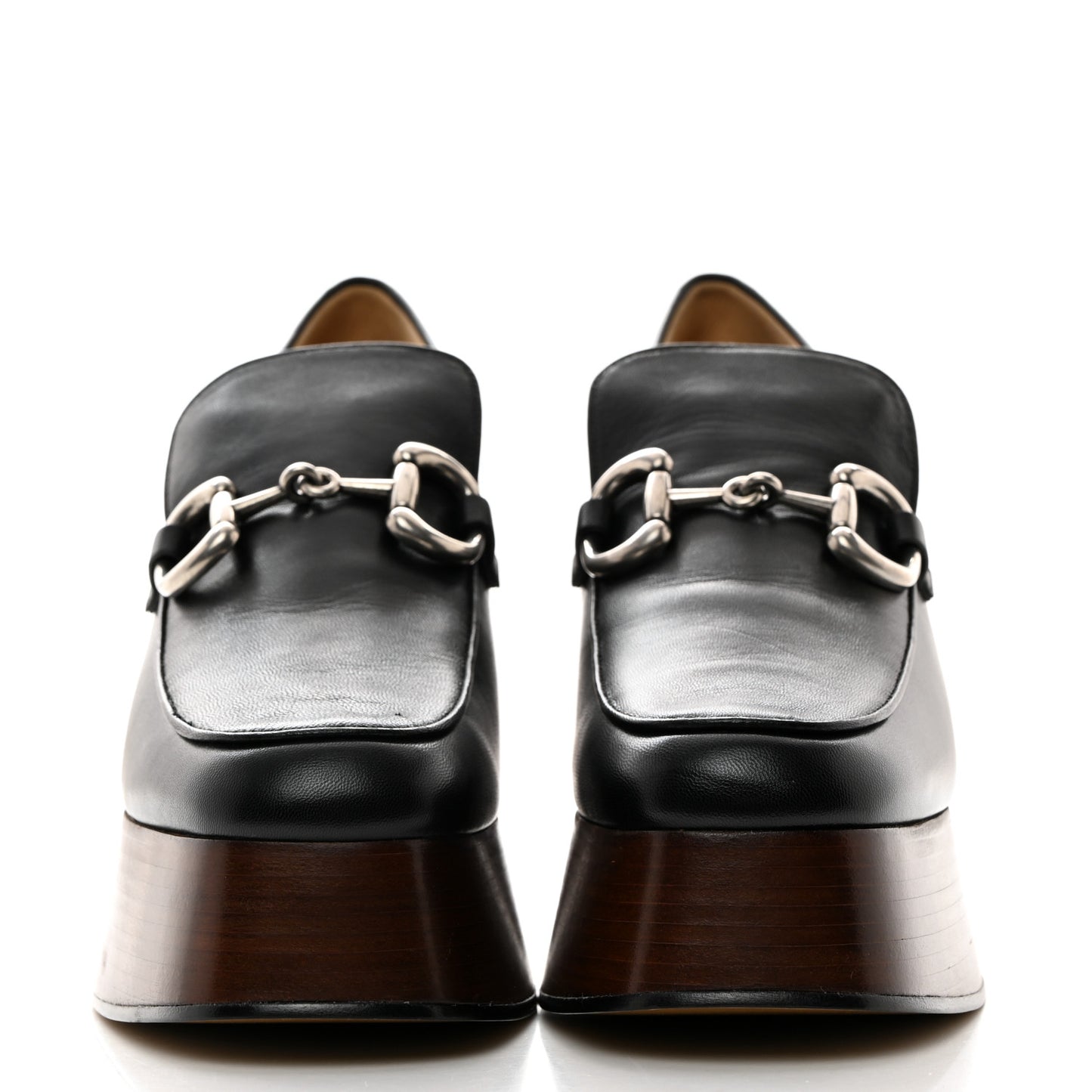Malaga Kid Horsebit Platform Loafers 40 Black