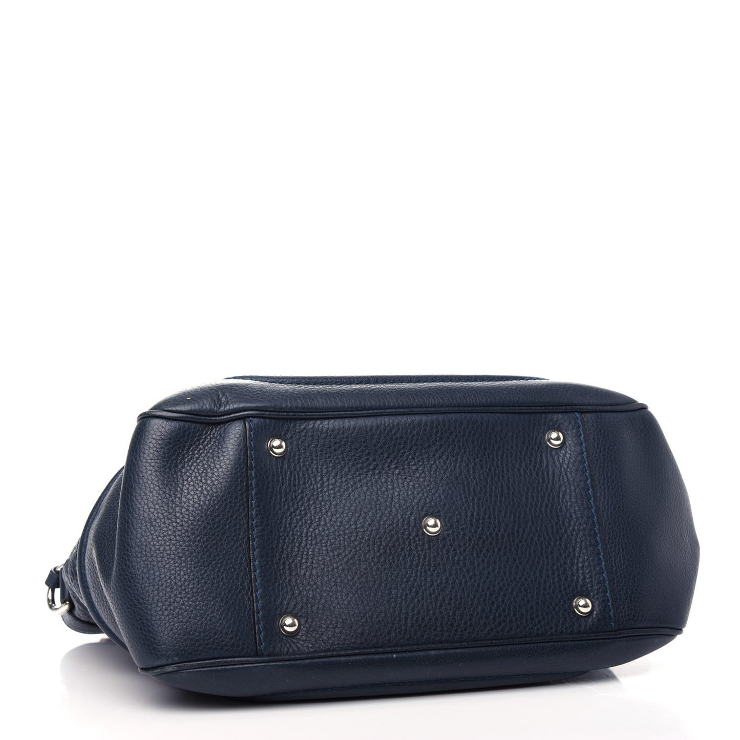 Guccissima Small New Bamboo Tassel Tote Dark Blue