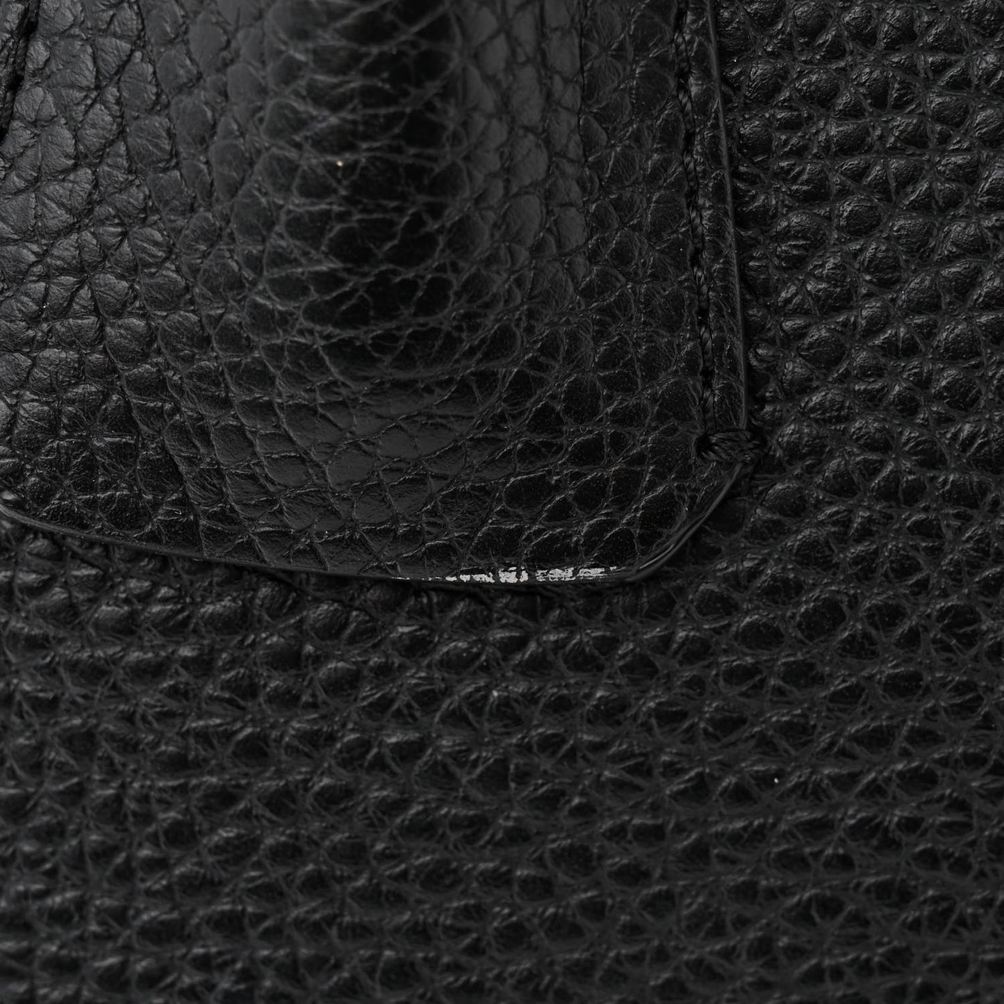 London Grainy Calfskin Small Greenwood Bowling Bag Black