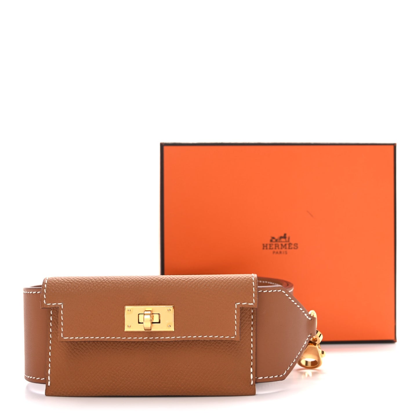 Swift Epsom Pocket Kelly Shoulder Strap Gold