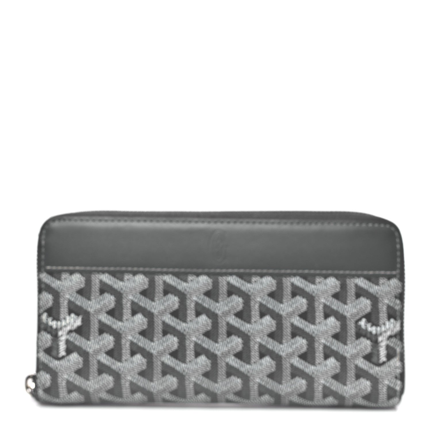 Goyard Goyardine Matignon Zip Around GM Wallet Grey 1819654
