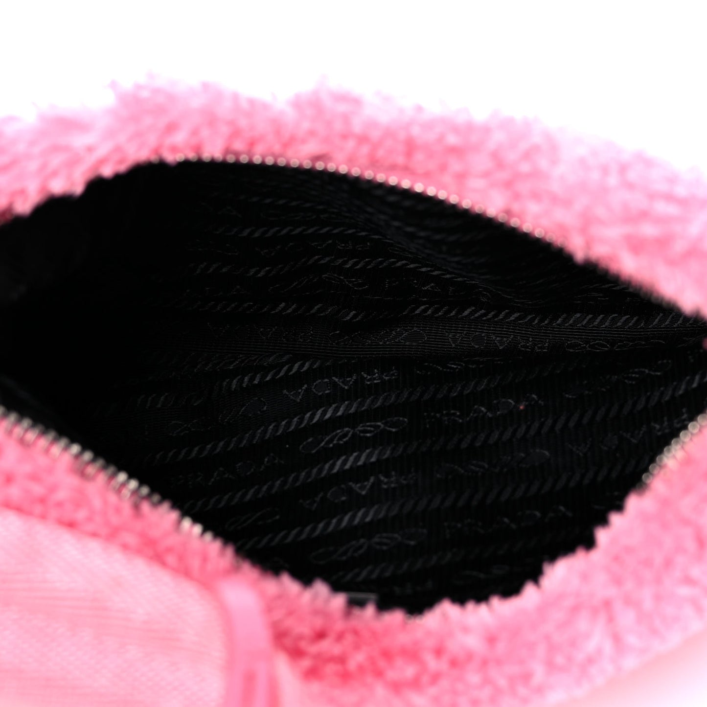 Terry Cloth Mini Re-Edition 2000 Bag Petalo Black