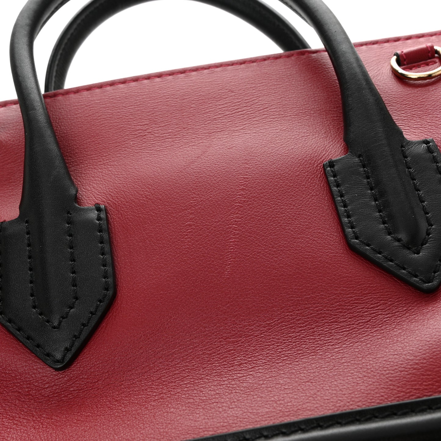 Metallic Grained Calfskin Medium Palazzo Empire Bag Gold Red Black