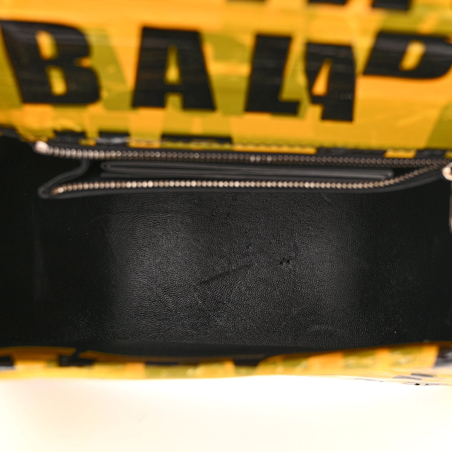 Box Calfskin Tape Small Hourglass Top Handle Bag Yellow Black