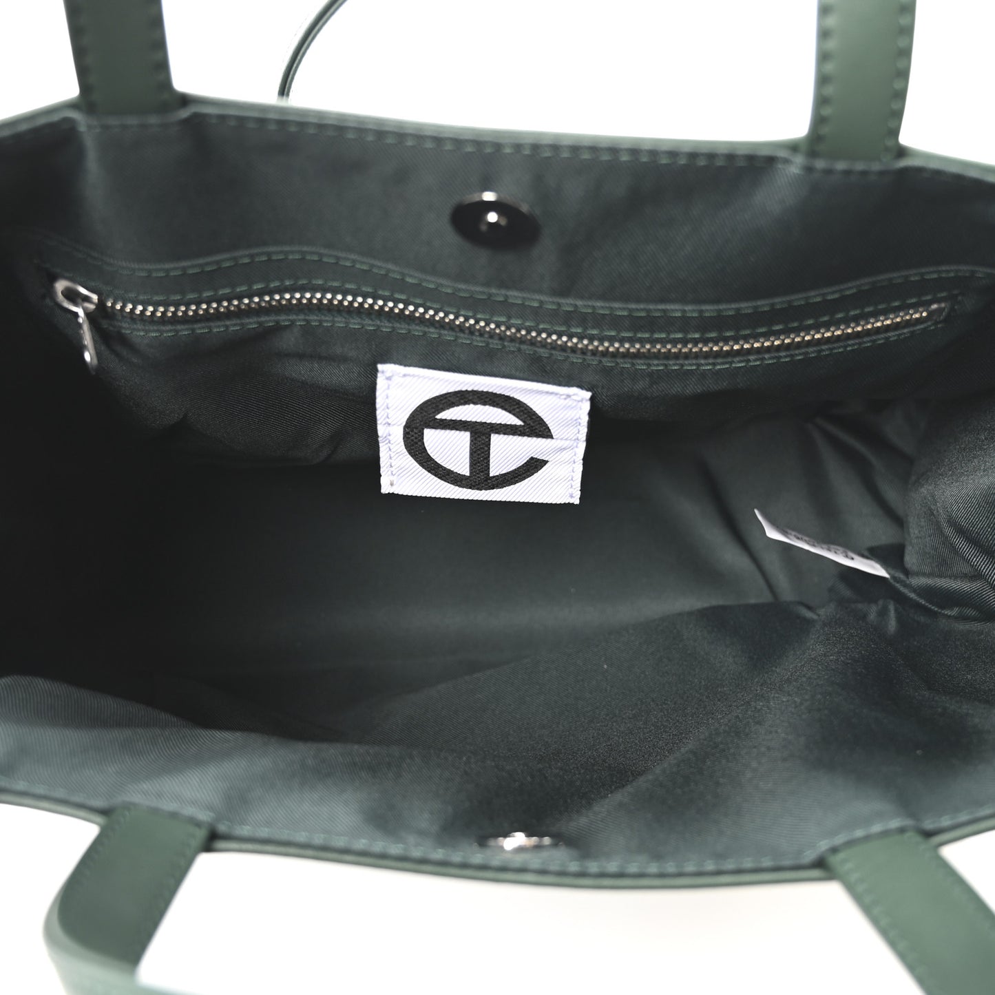 Vegan Leather Medium Shopping Bag Dark Olive