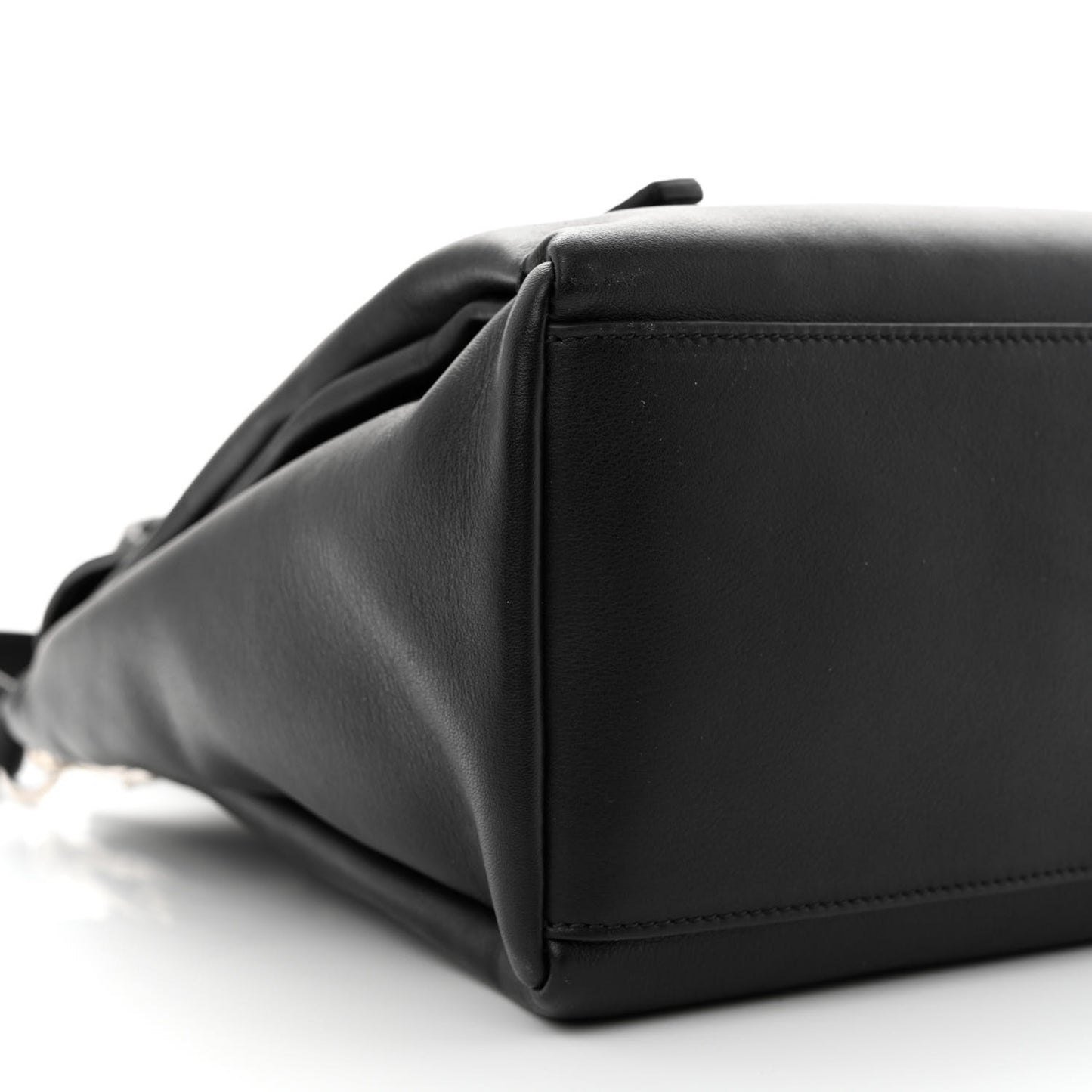 Calfskin Small Pandora Pure Flap Bag Black White