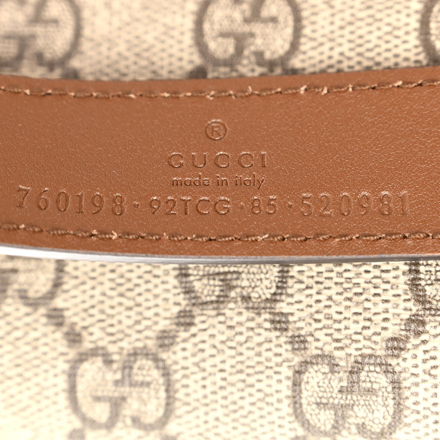 GG Supreme Monogram Horsebit 1955 Belt Bag Beige Brown Sugar