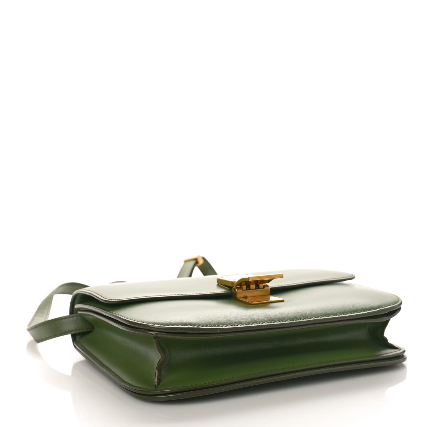 Box Calfskin Classic Box Medium Flap Bag Army Green
