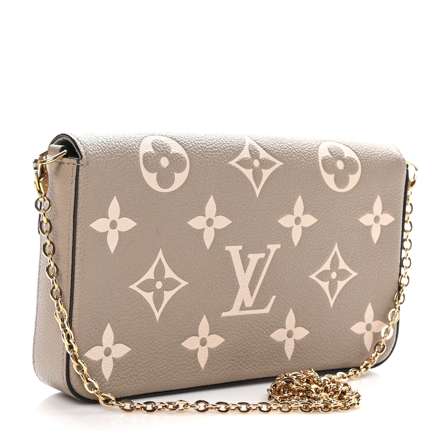 Louis Vuitton Empreinte Monogram Giant Felicie Pochette Tourterelle Creme 4 of 10