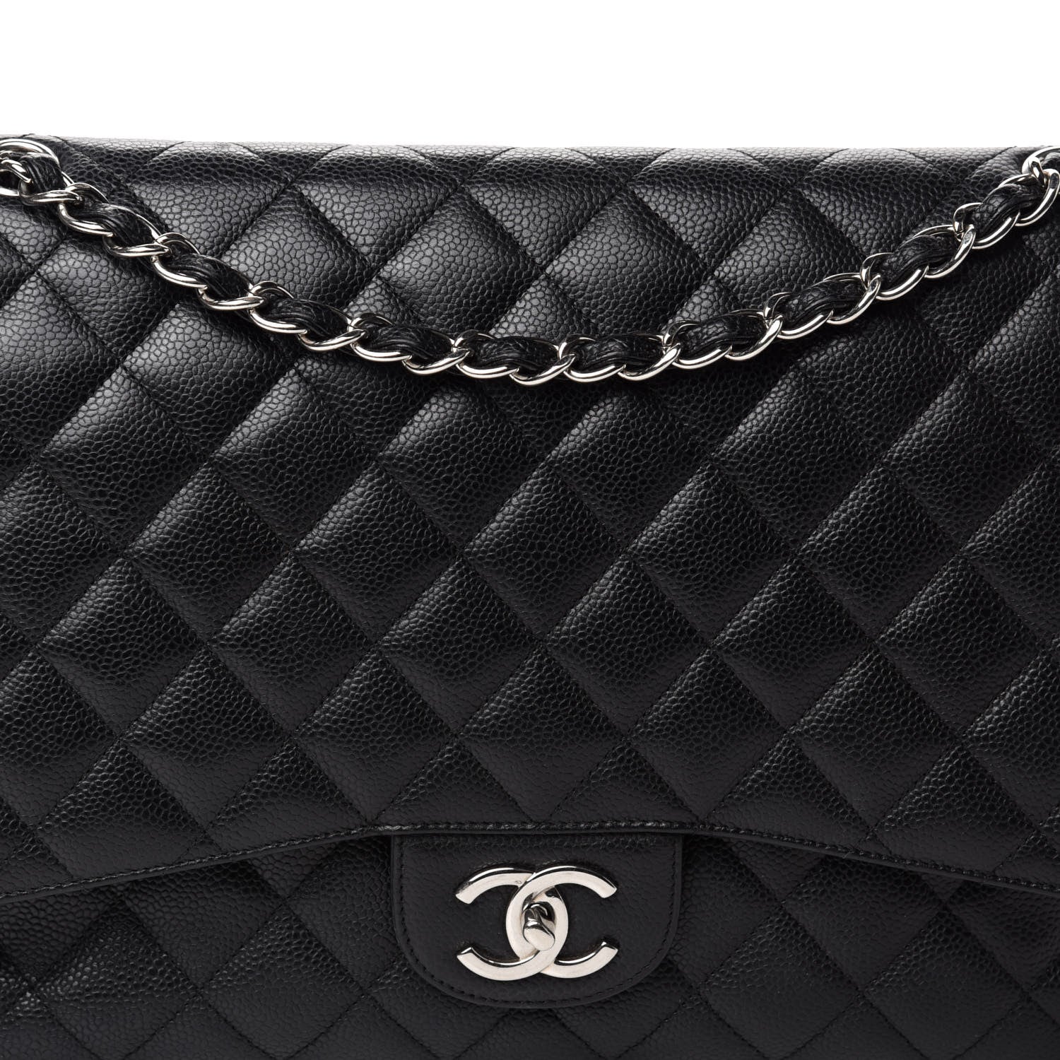 Chanel Caviar Quilted Maxi Double Flap Black 13 of 13