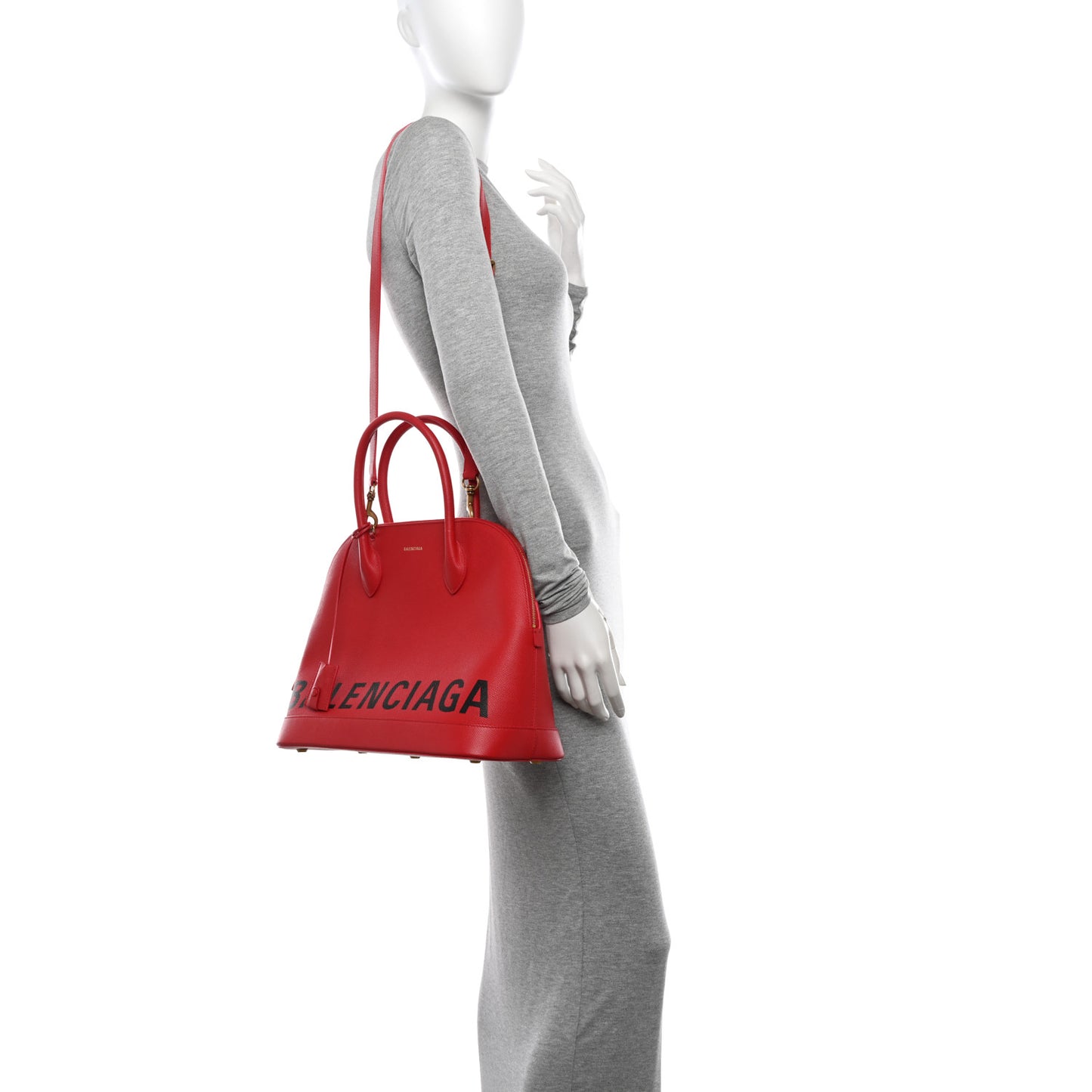 Grained Calfskin M Ville Top Handle Bag
