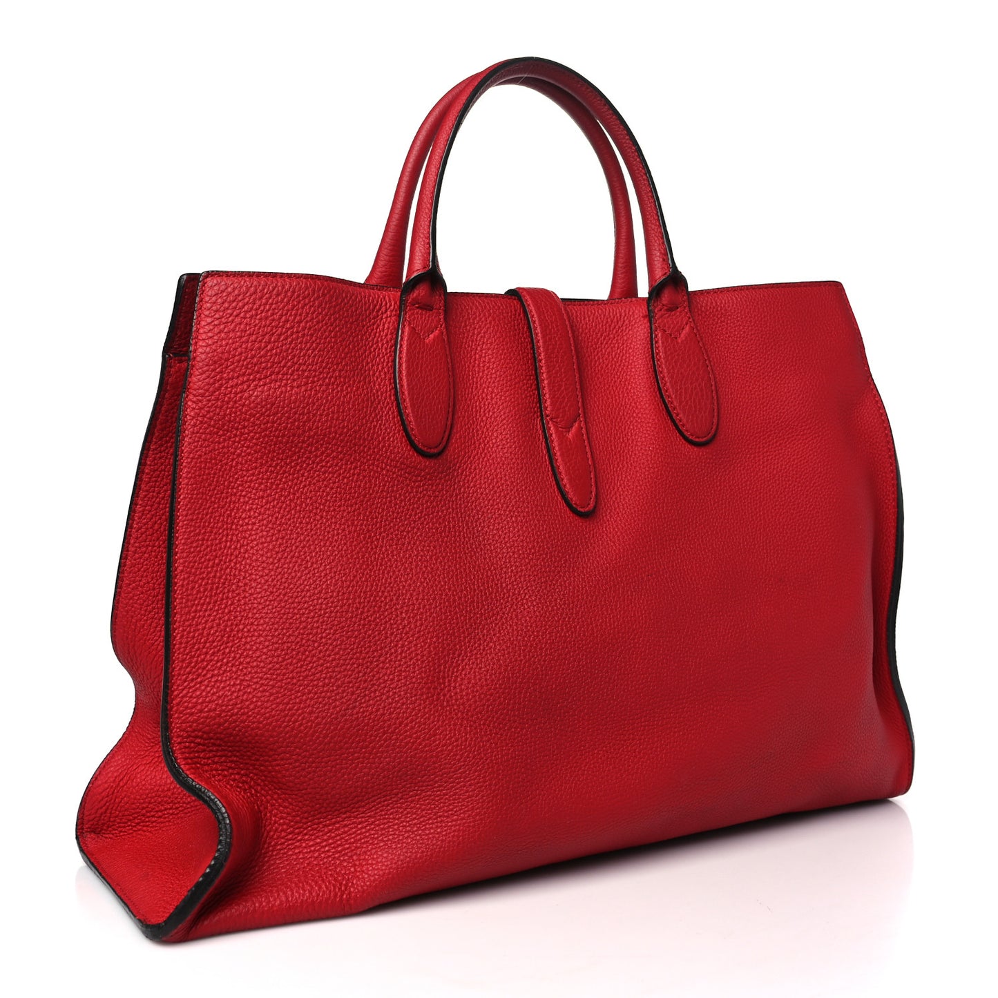 Soft Calfskin Medium Jackie Top Handle Bag Hibiscus Red