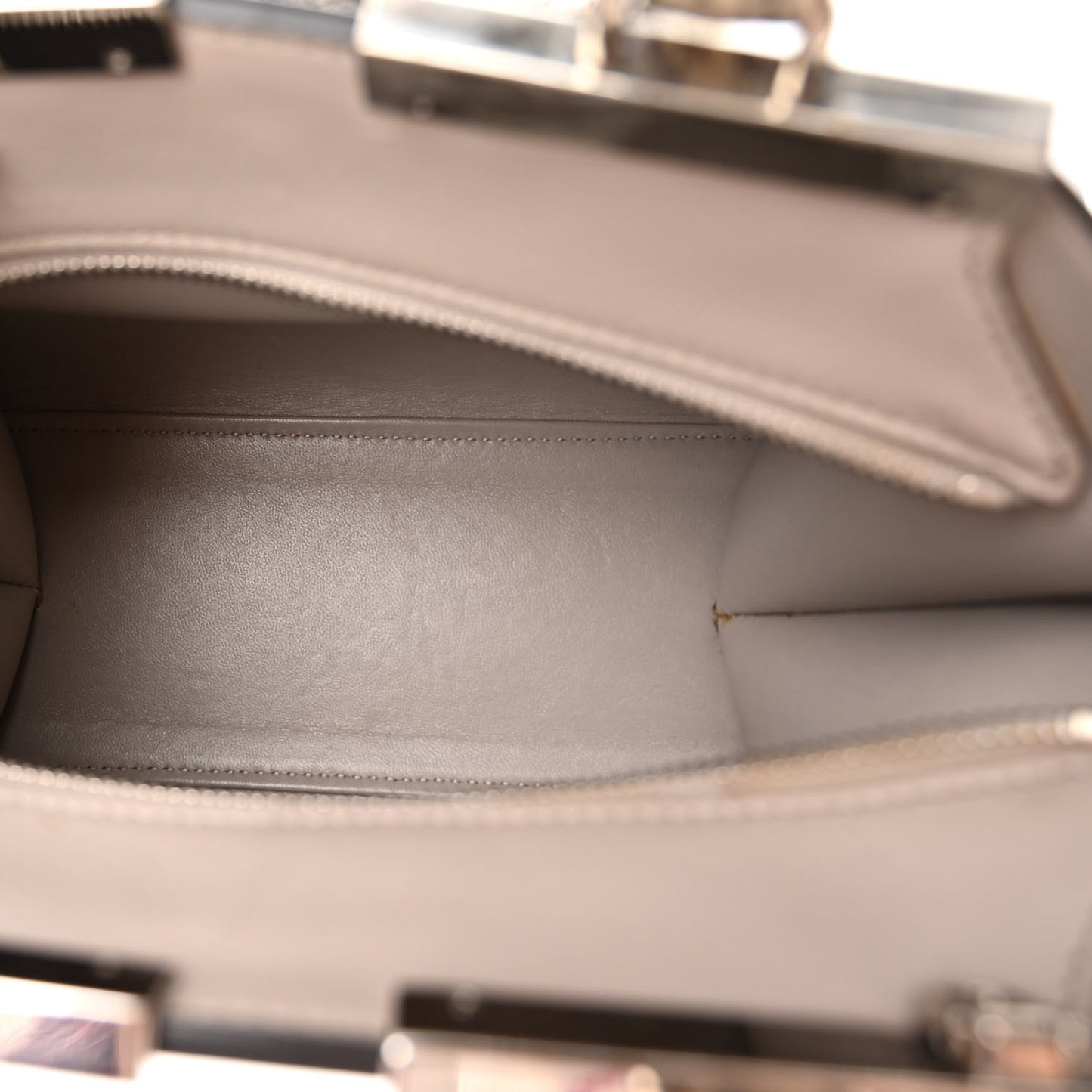 Vitello Dolce Elaphe Bi-Color Mini 3jours Tote Grigio Polvere Arancio Taupe
