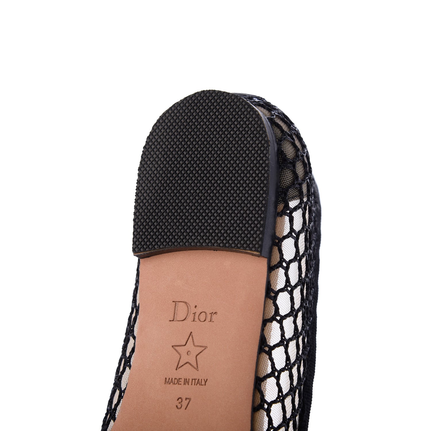 Christian Dior Resille Ribbon Miss J'Adior Ballet Flat 37 Black 12 of 17