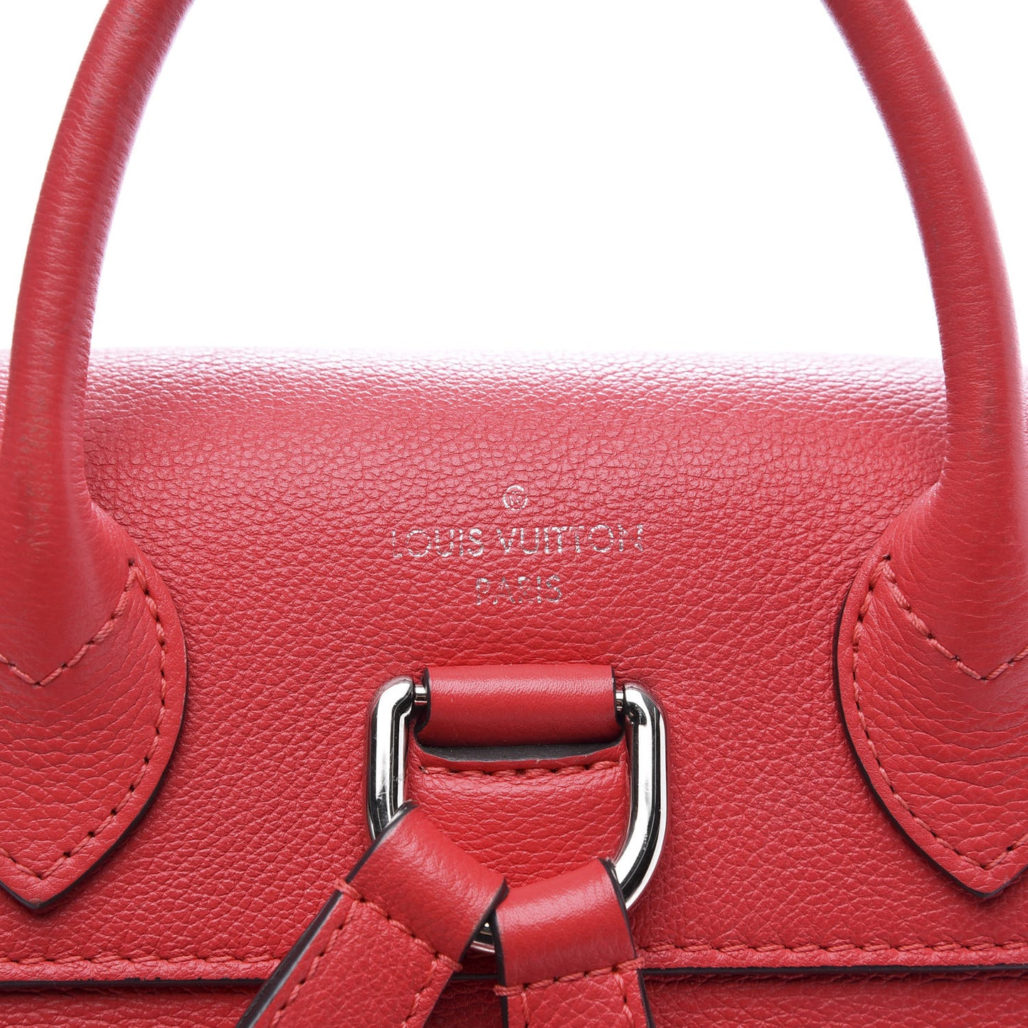 Soft Calfskin Lockme Backpack Poppy