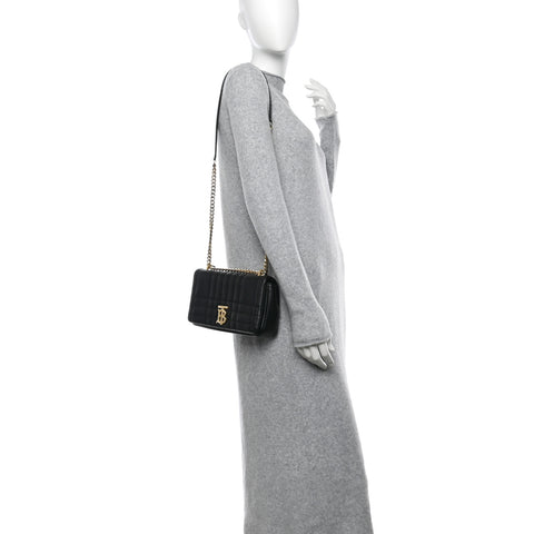 Lambskin Quilted Small Lola Bag Black