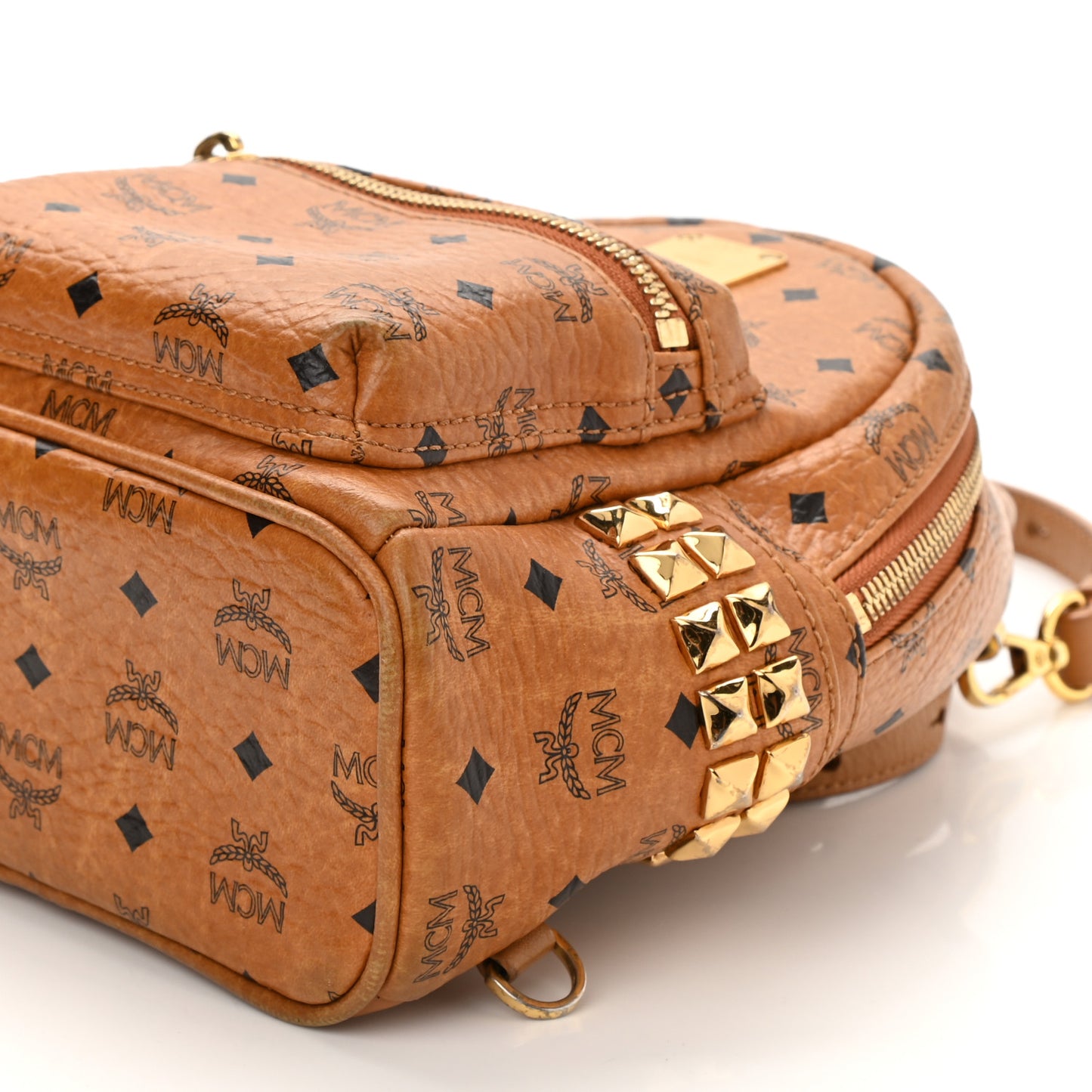 Visetos Side Stud Mini Stark Backpack Cognac