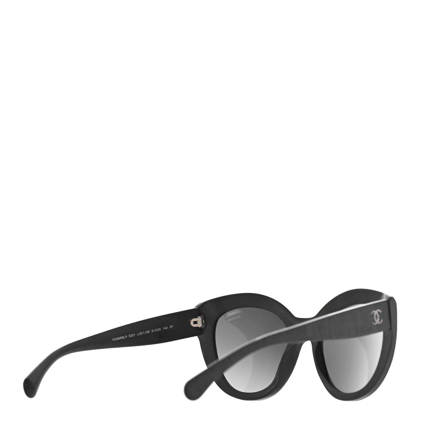 Acetate Polarized Butterfly Signature Sunglasses 5331 Black