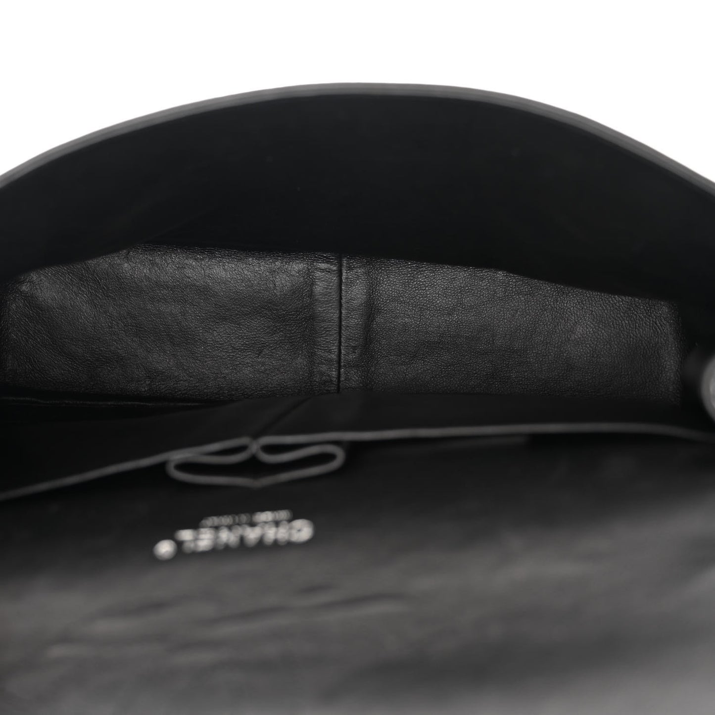 Patent Quilted Jumbo Double Flap Black