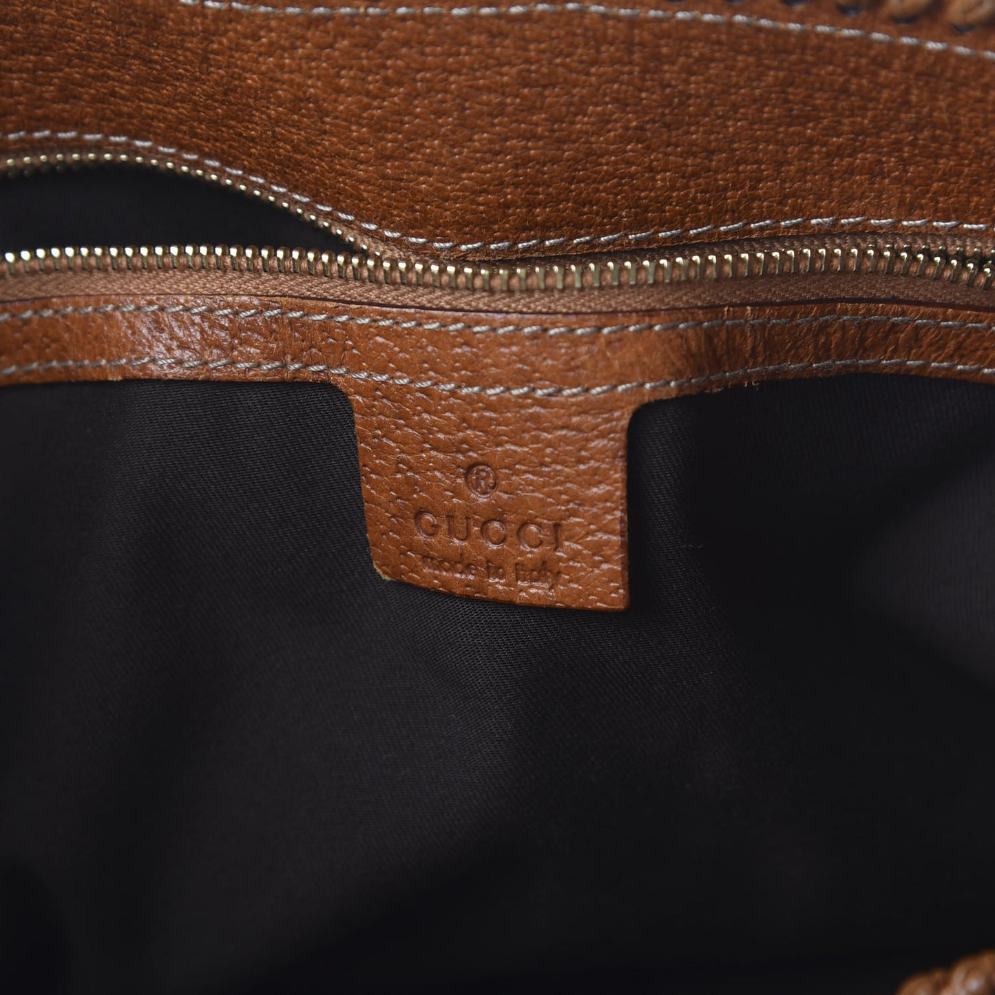 Monogram Large Horsebit Chain Hobo Brown