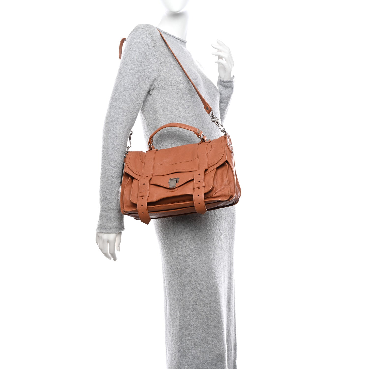 Proenza Schouler Lambskin Medium PS1 Satchel Saddle 2 of 10
