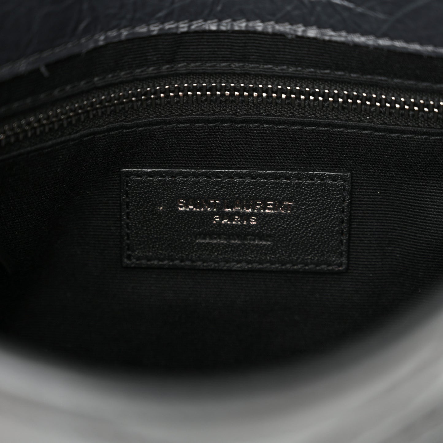 Crinkled Calfskin Matelasse Monogram Niki Chain Wallet Storm