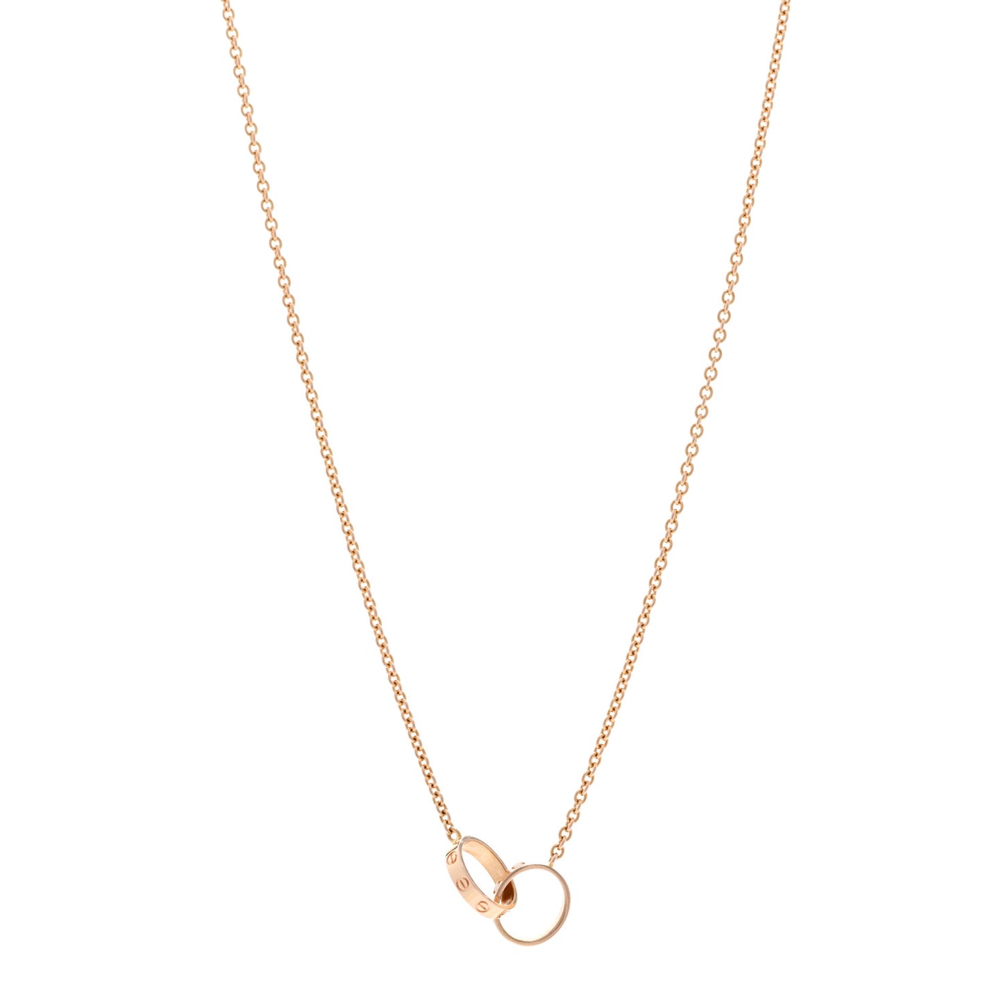18K Pink Gold Interlocking LOVE Necklace