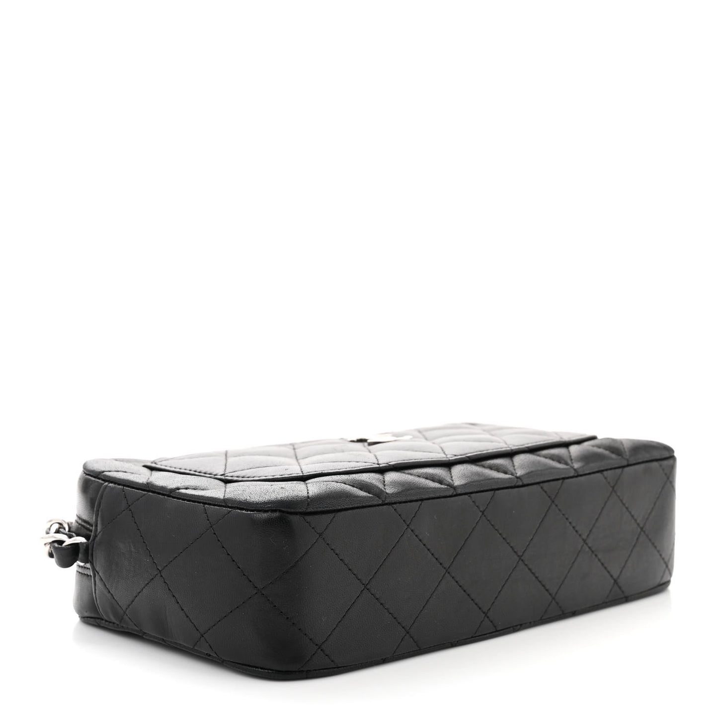 Lambskin Quilted Small Timeless Camera Case Black