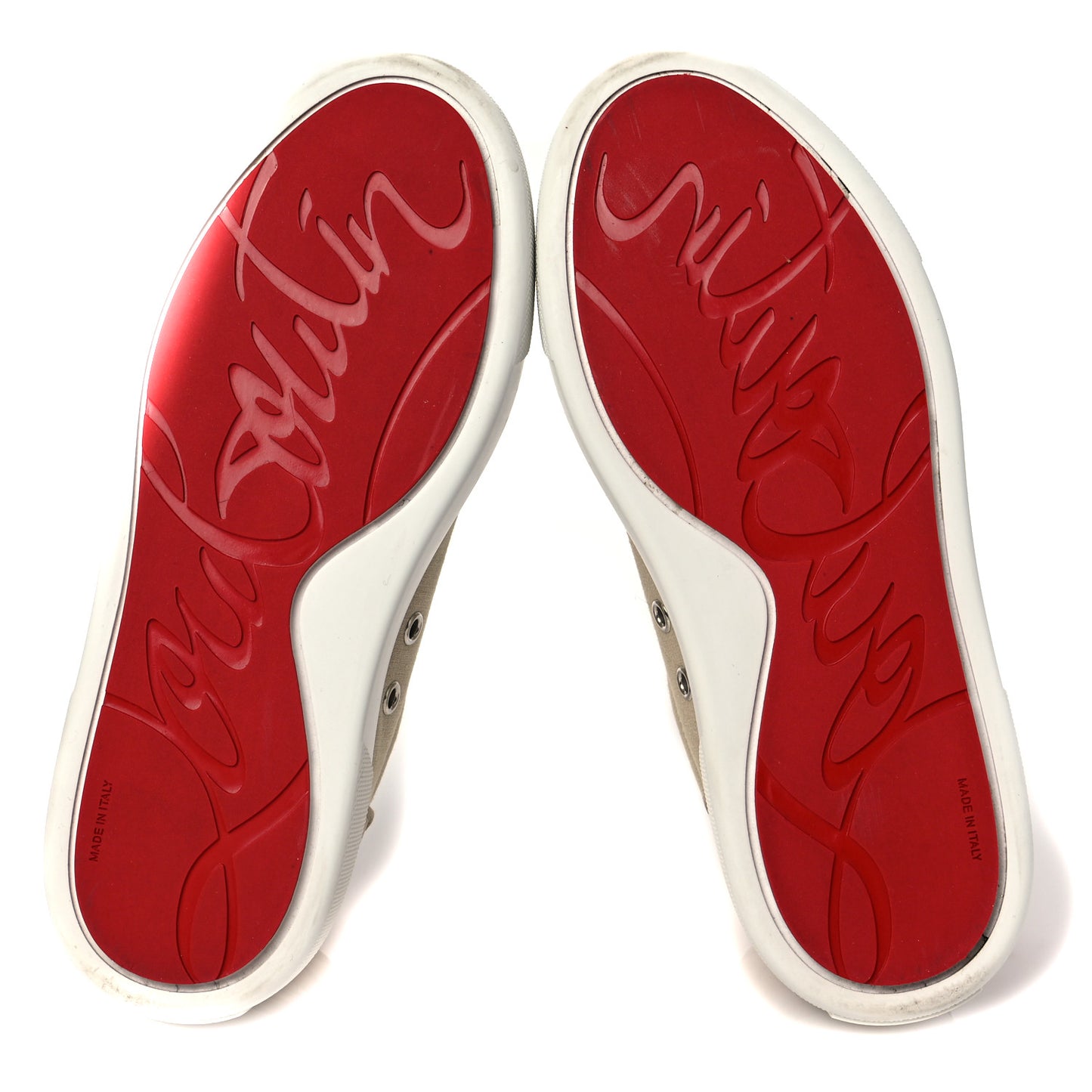 Calfskin Crocodile Embossed Vierissima Orlato Flat Sneakers 35.5 Nougat