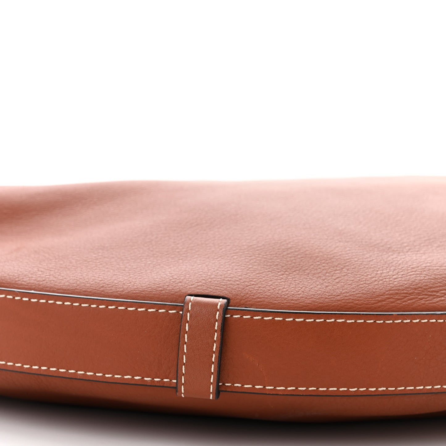 Supple Calfskin Medium Strap Leandre Shoulder Bag Brown