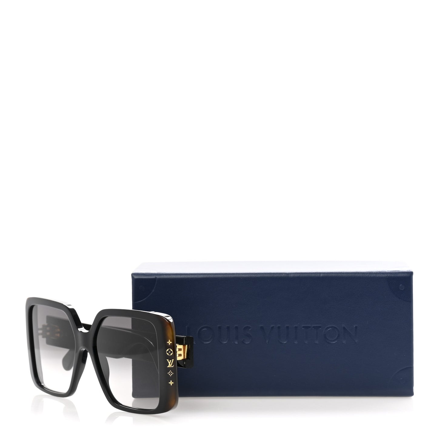 Acetate LV Square Sunglasses Z2095W Black