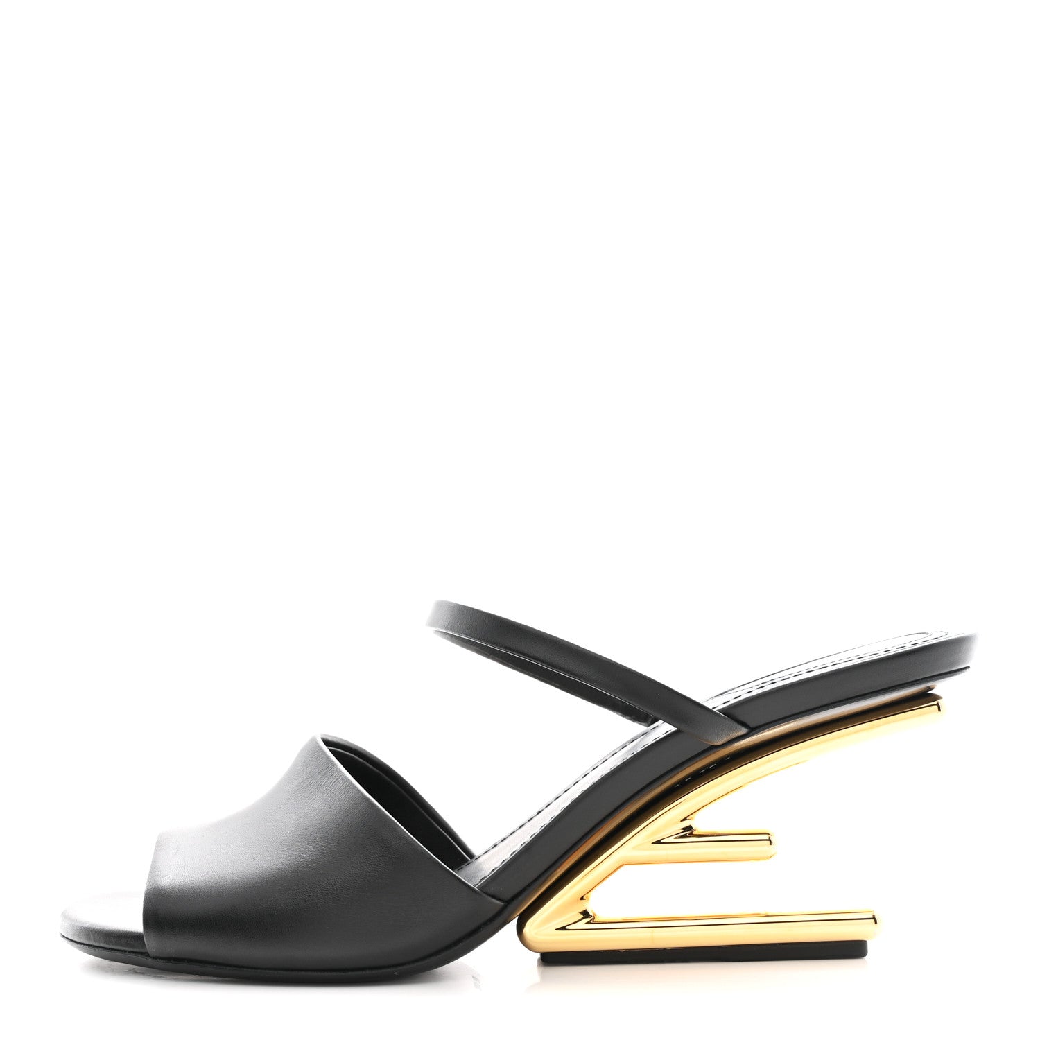 Fendi Calfskin Fendi First Mule Sandals 39 Black 1776882
