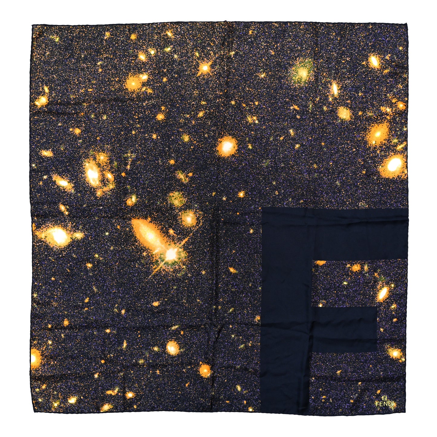 Silk Galaxy Foulard Scarf Navy