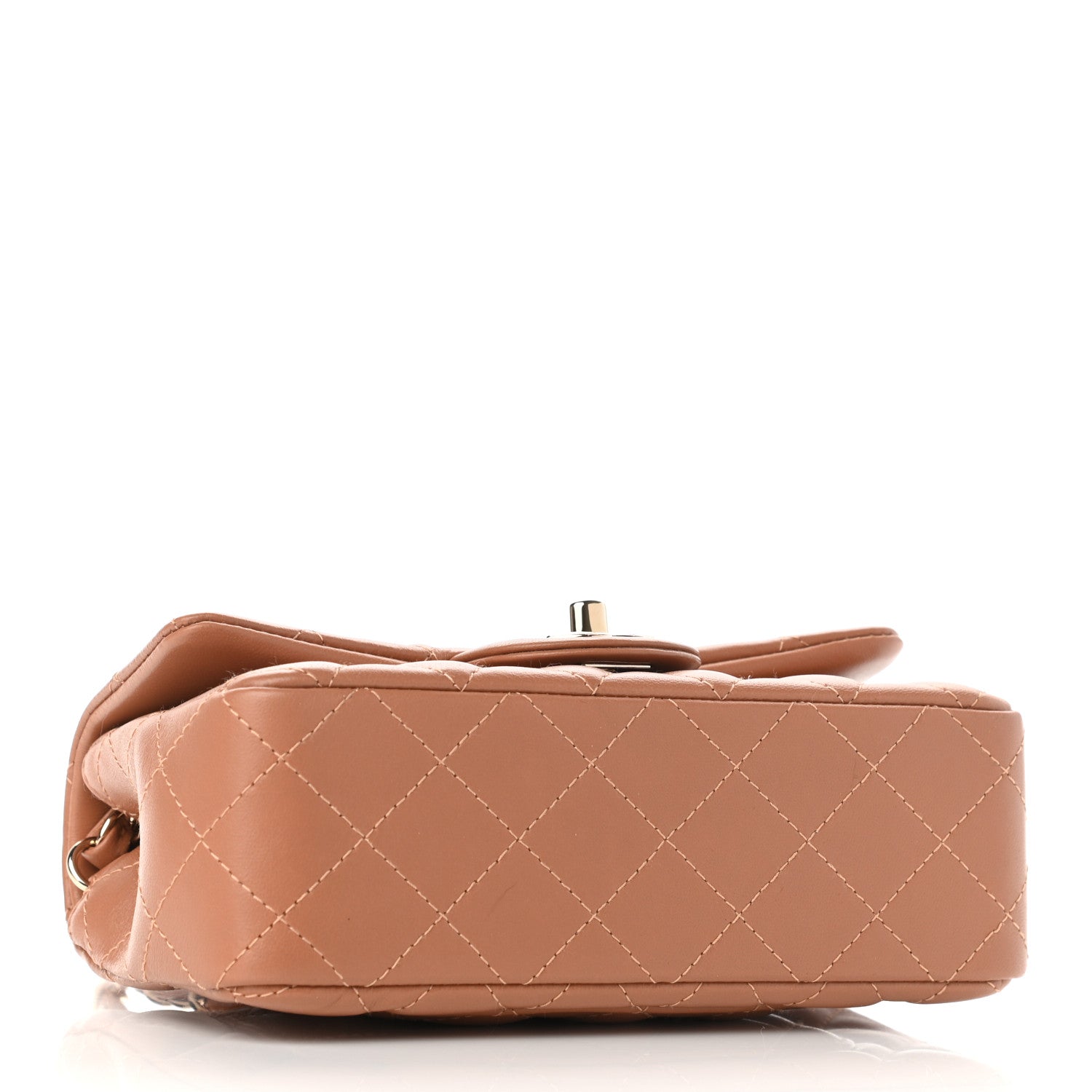 Chanel Lambskin Quilted Mini Rectangular Flap Brown 4 of 10