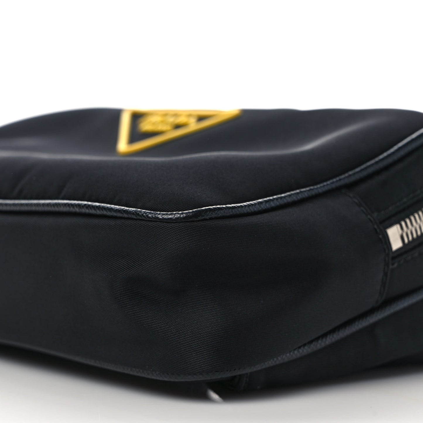Re-Nylon Saffiano Belt Bag Black Yellow