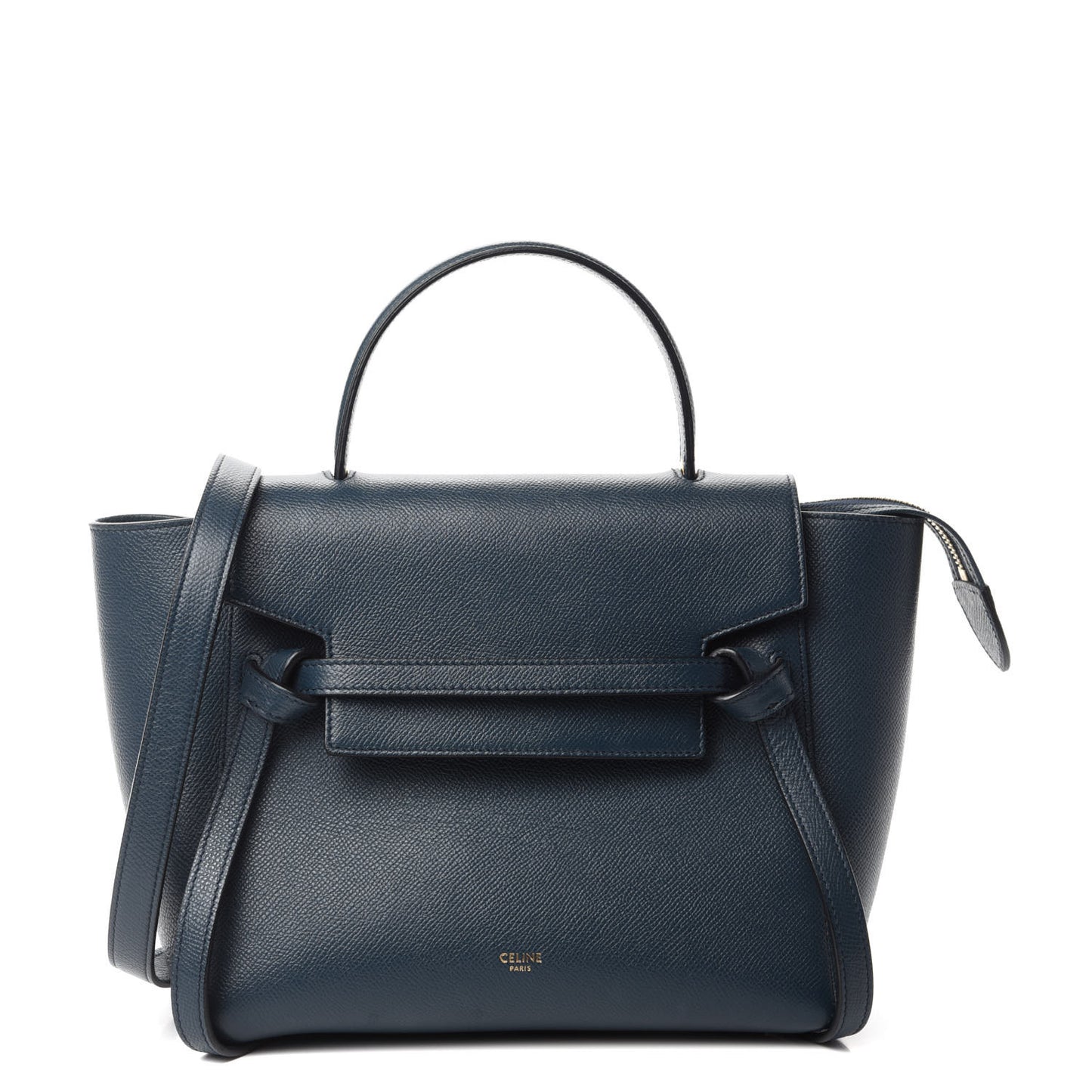 Baby Grained Calfskin Micro Belt Bag Abyss Blue