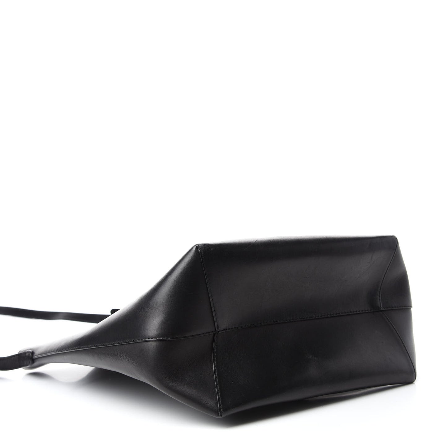 Vegetable Tanned Calfskin Bucket Bag Black Ballerina