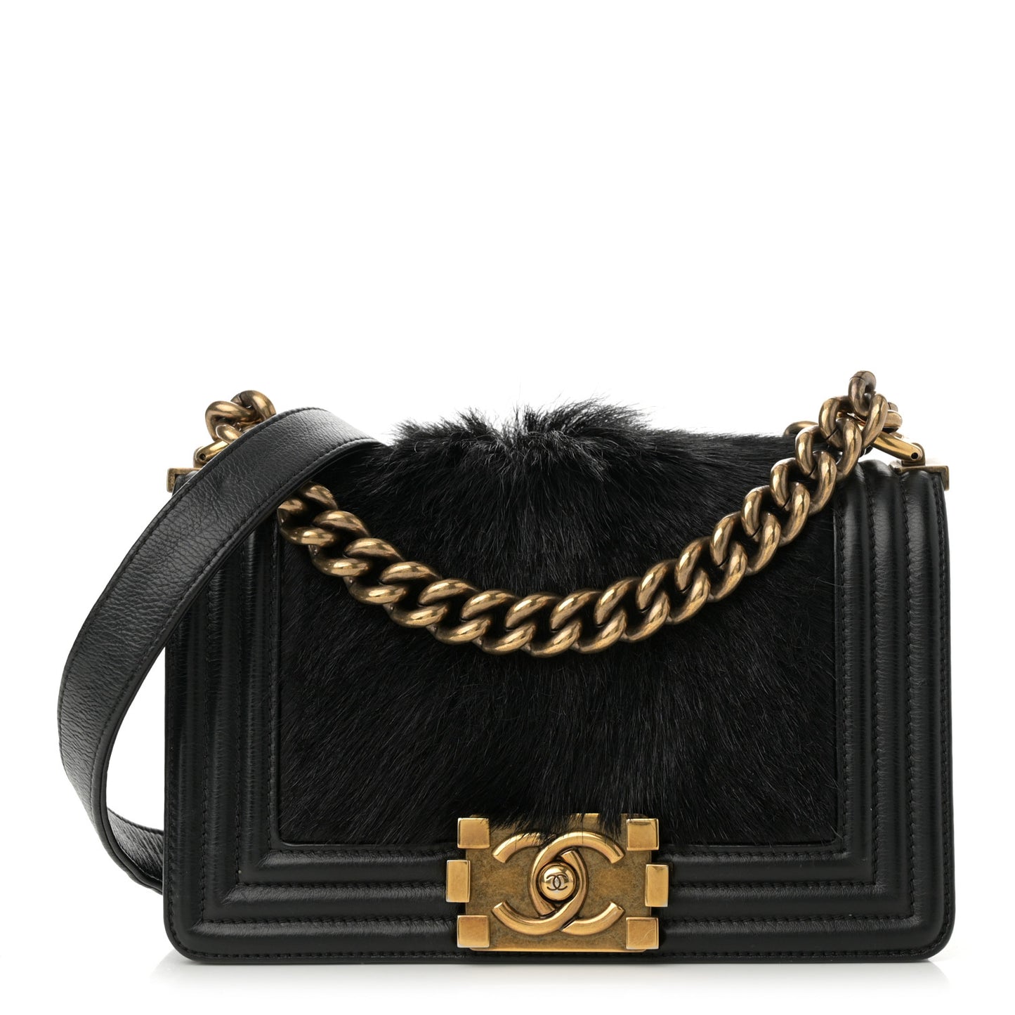 Goat Hair Medium Celtic Boy Flap Black
