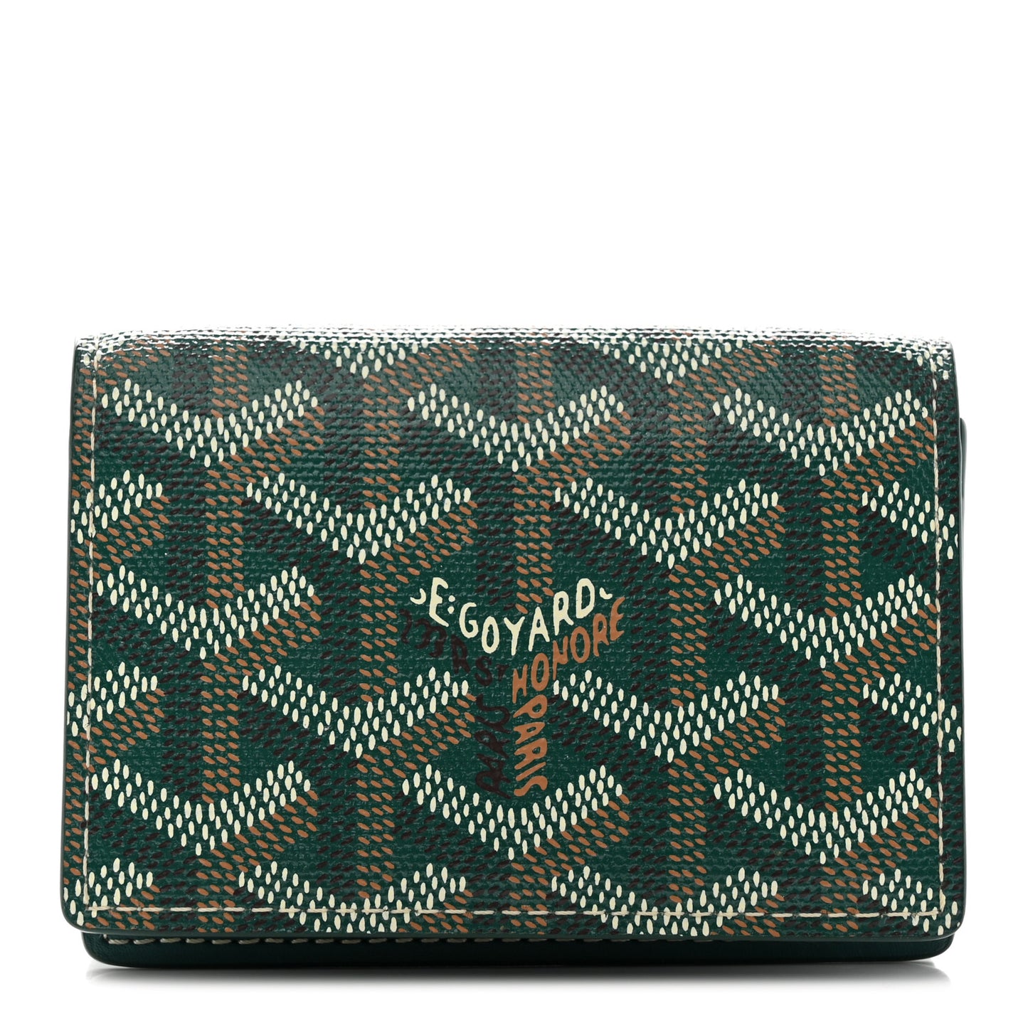 Goyardine Business Card Holder Green