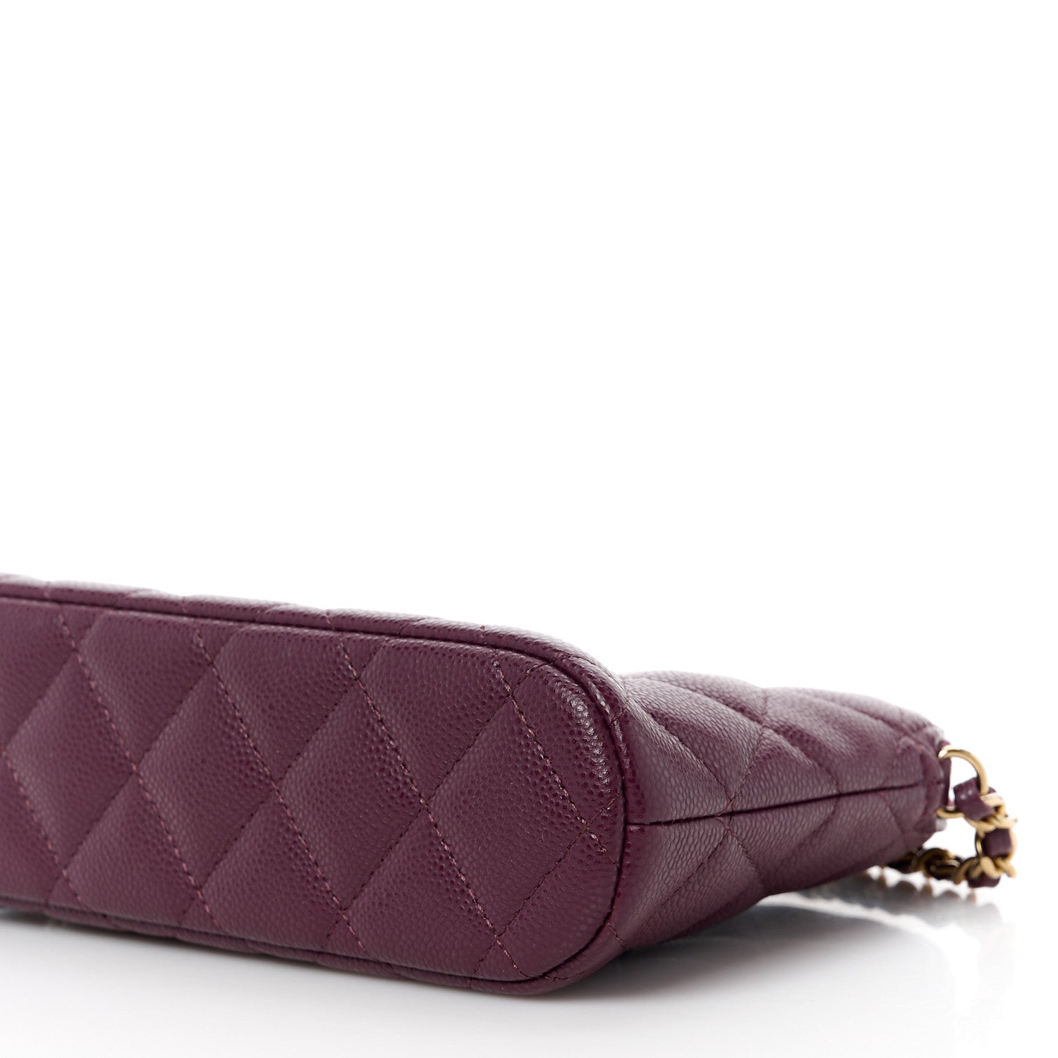 Chanel Caviar Quilted Classic Clutch With Chain Burgundy 10 of 11