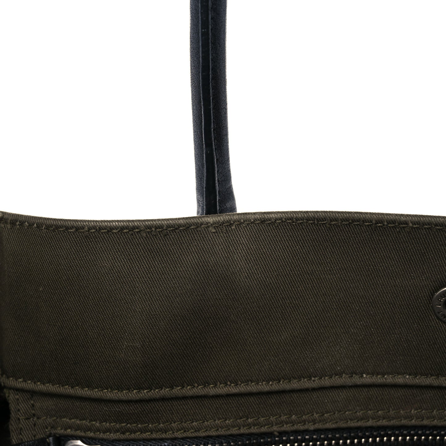 Linen Calfskin Rive Gauche Tote Khaki