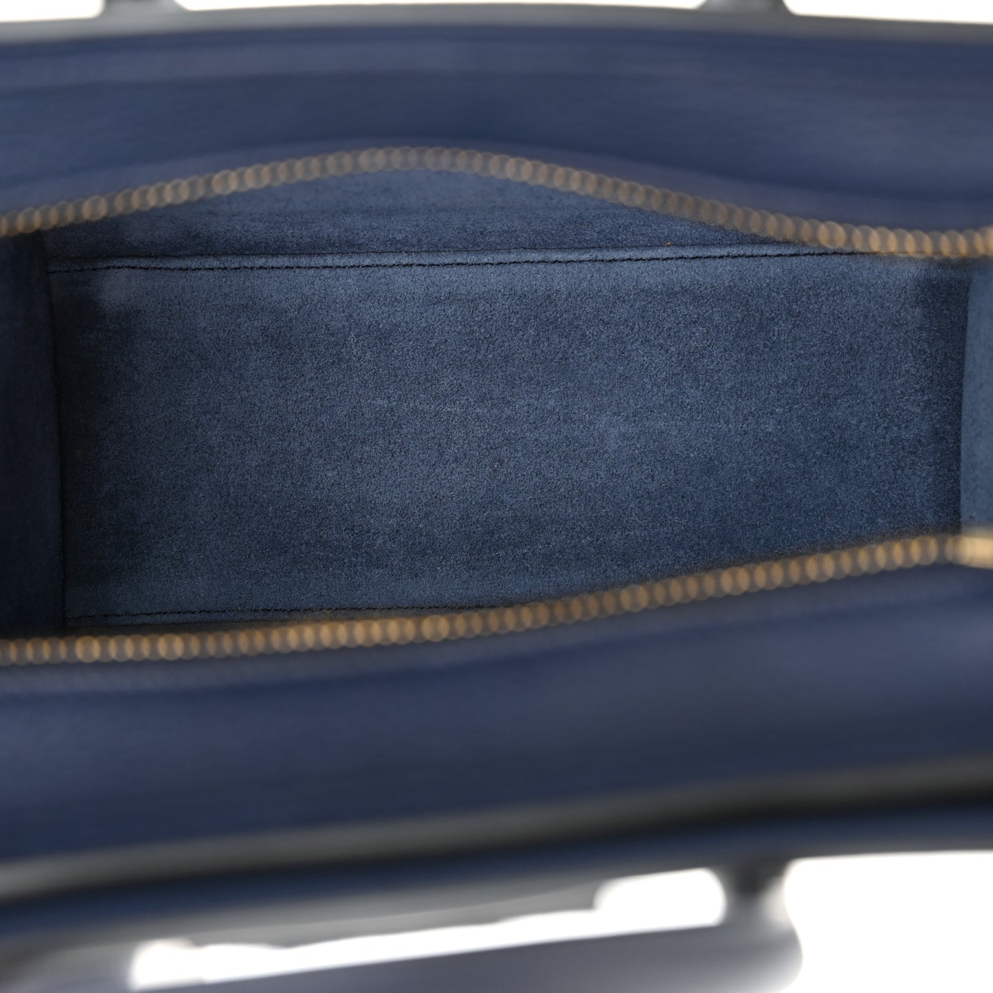 Drummed Calfskin Nano Luggage Marine